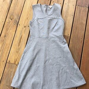 Stretchy Fit Flare Gray Dress-Small